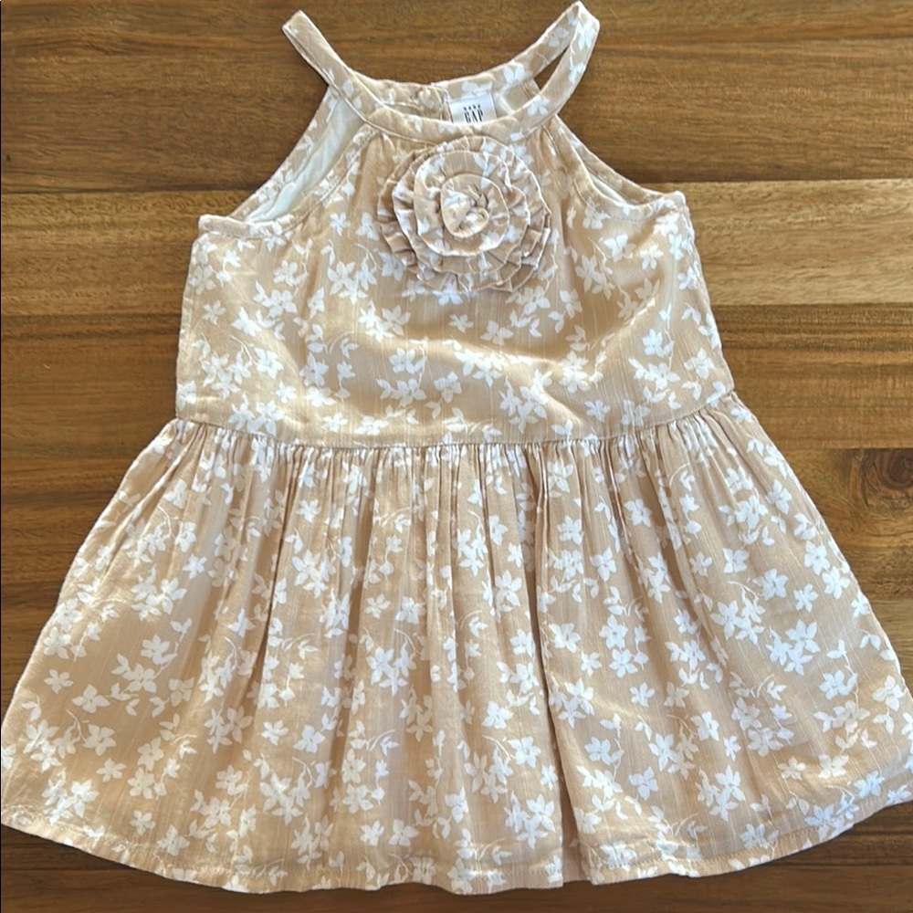 Gap Floral Sundress - Beige and White